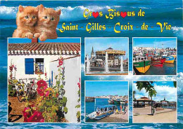 Animaux - Chats - Saint Gilles Croix De Vie - Multivues - Chatons - Fleurs - Bateaux - CPM - Voir Scans Recto-Verso - Cats