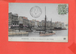 50 CHERBOURG Cpa Bassin De Commerce Et Quai Caligny      11 Edit ND - Cherbourg