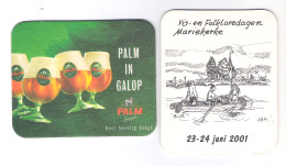 Bierviltje - Sous-bock - Bierdeckel PALM - IN GALOP - VIS-EN FOLKLOREDAGEN MARIEKERKE 23-24 JUNI 2001  (B 241) - Beer Mats