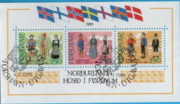 Faroyar Faeroer 1983 Norden Block Issue Cancelled Various Scandinavian Costumes - Kostums