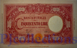 ITALIA - ITALY 500 LIRE 1944 PICK 70a XF - 500 Liras