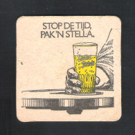 Bierviltje - Sous-bock - Bierdeckel :  STELLA - STOP DE TIJD, PAK 'N STELLA    (B 264) - Beer Mats