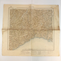 Cartina Geografica, Cartina Militare - Genova - Liguria - Italia Istituto Geografico Militare Rilievo Del 1925 - Carte Geographique