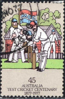 Australie Poste Obl Yv: 619 Mi:637I Australia Test Criket Centenary (TB Cachet Rond) - Cricket