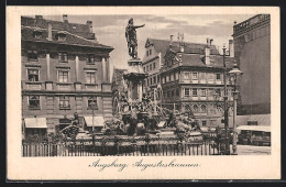 AK Augsburg, Augustusbrunnen, Statue  - Augsburg