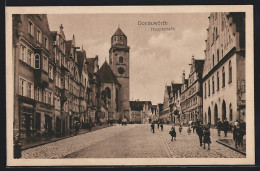 AK Donauwörth, Hauptstrasse Mit Kirche  - Donauwoerth