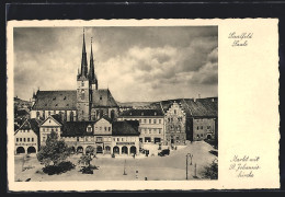 AK Saalfeld /Saale, Markt Mit St. Johanniskirche  - Saalfeld