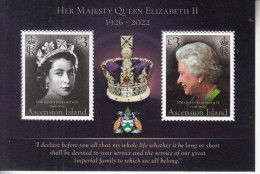 2023 Ascension Queen Elizabeth II QEII Memorial  Souvenir Sheet MNH @ BELOW FACE VALUE - Ascension