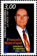 Andorre (F) Poste N** Yv:484 Mi:505 Francois Mitterand - Unused Stamps