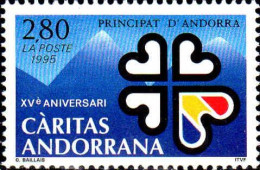 Andorre (F) Poste N** Yv:456 Mi:479 XVè Aniversari Caritas Andorrana - Neufs