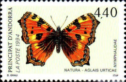 Andorre (F) Poste N** Yv:452 Mi:473 Natura Aglais Urticae Papilionidae - Neufs