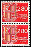 Andorre (F) Poste N** Yv:435 Mi:458 Armoiries Paire Issue De Carnet - Unused Stamps