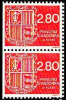 Andorre (F) Poste N** Yv:435 Mi:458 Armoiries Paire Issue De Carnet - Nuevos