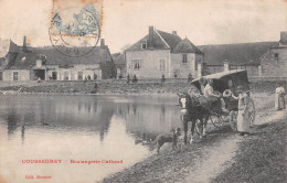 COUSSEGREY (Aube) - Boulangerie Cathaud - Marchand Ambulant, Attelage De Cheval - Voyagé 1906 (2 Scans) - Other & Unclassified