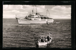 AK Passagierschiff Wappen Von Hamburg, Ausbootung Vor Helgoland  - Dampfer