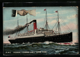 AK RMS Ivernia Der Cunard Line  - Paquebots