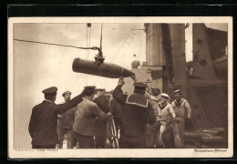 AK Big Shell Taken Aboard  - Warships