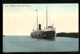 AK Fort-William / Ont., Binnenschiff S. S. Alberta In Fahrt  - Autres & Non Classés