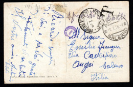 SOMALIA ITALIANA, CARTOLINA 1936, TASSA, MOGADISCIO X ANGRI, SALERNO - Somalia