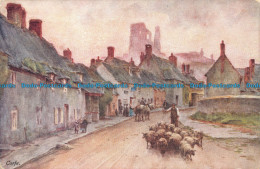 R107438 Corfe. Old Village. James Henderson. 1937 - Monde