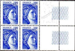 France Poste N** Yv:1963a Mi:2081xz Sabine De David (Bloc 4x) - Unused Stamps