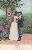 COUPLES - Couple S'embrassant - Colorisé - Carte Postale Ancienne - Parejas