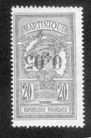 Lot 419 Martinique 106a Surch Renversée (**) - Ongebruikt
