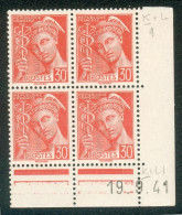 Lot 5751 France Coin Daté Mercure N°412 (**) - 1940-1949