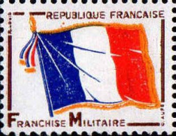 France FM N** Yv:13 Mi:13 Drapeau National - Military Postage Stamps