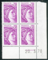 Lot C696 France Coin Daté Sabine N°1969 (**) - 1980-1989