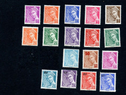 Lot Z843 Type Mercure 17 Timbres - 1938-42 Mercurius