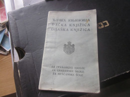 Djacka Knjizica Student Booklet Za Gradjanske Skole Beograd 1935 Muska Gradjanska Skoa U Subotici Szabadka - Historical Documents