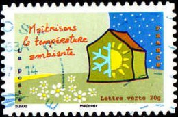France Poste AA Obl Yv: 970 Mi:5709 Maîtrisons La Température Ambiante (Beau Cachet Rond) - Used Stamps