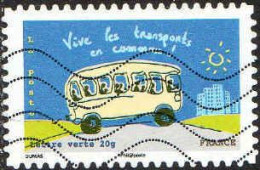 France Poste AA Obl Yv: 973 Mi:5812 Vive Les Transports En Commun (Lign.Ondulées) - Gebraucht
