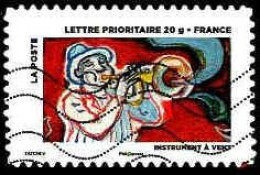 France Poste AA Obl Yv: 897 Mi:5697I Instrument à Vent (Lign.Ondulées) - Used Stamps