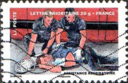 France Poste AA Obl Yv: 892 Mi:5692 Assistance Respiratoire (Lign.Ondulées) - Used Stamps