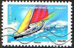 France Poste AA Obl Yv: 894 Mi:5694I Voilier (Lign.Ondulées) - Used Stamps