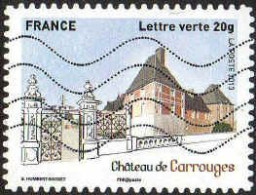 France Poste AA Obl Yv: 871 Mi:5655 Château De Carrouges (Lign.Ondulées) - Gebraucht