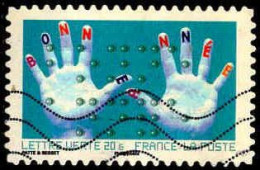 France Poste AA Obl Yv: 771 Mi:5474 Bonne Année (Lign.Ondulées) - Used Stamps