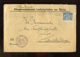 "BAYERN" 1920, Dienstmarke Mi. 20 EF Auf Dienstbrief Ex Ludwigshafen Nach Heidelberg (A2081) - Covers & Documents