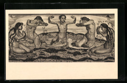 Künstler-AK Ferdinand Hodler: Der Tag, 1900, Nackte Frauen Recken Sich  - Other & Unclassified