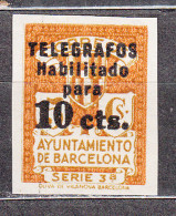 Barcelona Telegrafos 1934 Edifil 4 S (*) Mng - Barcelone