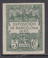 Barcelona Correo 1929 Edifil 4s (*) Mng Sin Dentar. Exposición Y Escudo - Barcelone