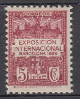 Barcelona Correo 1929 Edifil 2 ** Mnh Exposición Y Escudo - Barcellona