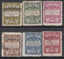 Barcelona Correo 1929 Edifil 1/6 Usado Exposición Y Escudo - Barcellona