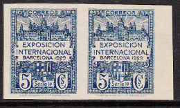 Barcelona Correo 1929 Edifil 1 S ** Mnh Pareja Sin Dentar - Barcelona