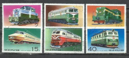 7524-SERIE COMPLETA TRENES RAIL WAY FERROCARRIL COREA 1976 Nº 1397G/1397N - Corée Du Sud