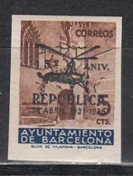 Barcelona Correo 1936 Edifil NE 21 ** Mnh Aniversario De La República - Barcelone