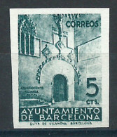 Barcelona Correo 1938 Edifil 20s (*) Mng Sin Dentar Puerta Gótica Del Ayuntamie - Barcelona