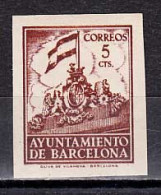 Barcelona Correo 1940 Edifil 27s ** Mnh Sin Dentar. Ayuntamiento - Barcelona